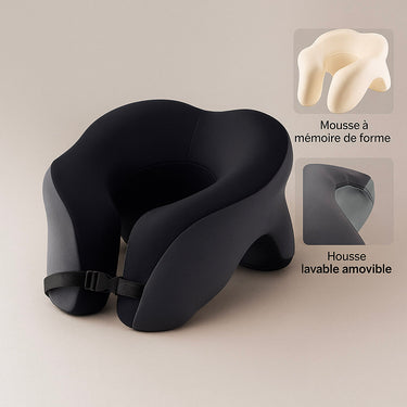 Oreiller Cervical de Voyage – Mousse à Mémoire, Multi-Positions & Antiglisse